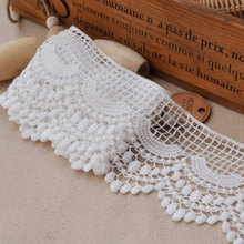5 Yards New Scalloped 100% Cotton Lace Trim DIY Handmade Crochet Lace Fabric Sewing Material Garment Accessories Free Shipping 2024 - buy cheap