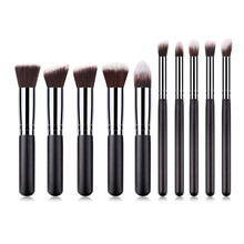 10 Pcs Silver/Golden Makeup Brushes Set pincel maquiagem Cosmetics maquillaje Makeup Tool Powder Eyeshadow Cosmetic Set 2024 - buy cheap