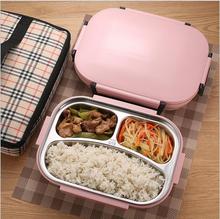Lunch box Stainless steel Portable Picnic office School Food containers With Compartments Microwave Bento Box 2024 - buy cheap