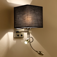 Lâmpada de parede moderna com pescoço de ganso, lâmpada de teto com iluminação ajustável para leitura, 1/2 luzes de cabeceira 2024 - compre barato