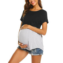 Nursing Top Women Summer Patchwork Breastfeeding Loose Short Sleeve T Shirt Feeding Maternity Pregnancy Clothes Plus Size 18Jan4 2024 - buy cheap