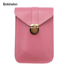 Bokinslon мини квадратные сумки женские ретро из искусственной кожи женская сумка через плечо цвет модные женские сумки на плечо 2024 - купить недорого