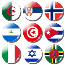 National Flag Refrigerator Magnets (Tunisia,Cuba,Serbia ,Italy,Algeria,Israel,Norwegian,Dominica,Nicaragua) 30MM Fridge Magnet 2024 - buy cheap