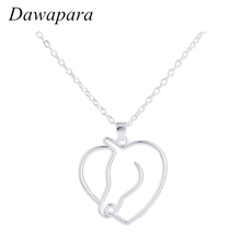 Dawapara New Arrival Silvery Plated Metal Heart Necklaces Pendants Adjustable Link Chain Fashion Jewelry For Women Charms 2024 - buy cheap
