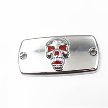 Chrome Red Skull Front Brake Fluid Cap Motorcycle For Honda VT1100C Shadow RS 750 VTX1300C VTX1800C C1 2024 - buy cheap