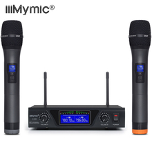 Transmissor de microfone profissional de longo alcance, sistema de microfone sem fio para karaoke 2024 - compre barato