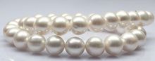 Wholesale HUGE PERFECT ROUND 18"12-13MM SOUTH SEA GENUINE WHITE PEARL NECKLACE 14KGP 2024 - buy cheap