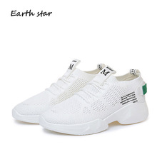 EARTH STAR 2018 White Shoes Women Brand Sneakers Mesh Lady chaussure Breathable Summer Female footware All Match Quality Soft 2024 - buy cheap