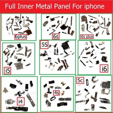 Peças de ferro de metal para iphone, conjunto de peças para telefone com suporte e moldura pequena, de corpo inteiro, para iphone 4 tamanhos 5 5c 4S 6 6s plus 2024 - compre barato