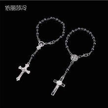 48 pieces / Catholic Hematite Bracelet Rosary Baptism Bracelet / Rosary Saint Cross Baptism Bracelet Hematite. 2024 - buy cheap