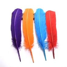 Plumas de pavo bonitas y asequible, lote de 25-30CM, para manualidades, joyería de sombreros, decoración de boda, 10uds. Por lote 2024 - compra barato