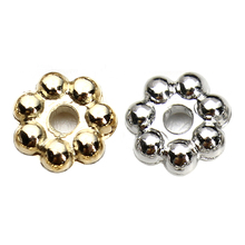 500pcs/lot CCB Plastic Diameter 4/6mm Daisy Spacer Beads Rhodium Gold Color Flower Spacer Beads Tibetan For Jewelry Making F3663 2024 - buy cheap