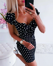 Sexy Women Summer Polka Dot Short Sleeve Dress Bodycon Female Holiday Party Mini Sundress 2024 - buy cheap