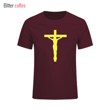 Summer Jesus Print Cotton Men Fashion T shirts Casual Short Sleeve Funny NEW Tops Tee Men's Clothing T-Shirt European Size 2024 - buy cheap