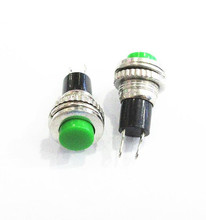 20 piezas interruptor de Ds-316 sin bloqueo de 10mm interruptor de timbre verde/interruptor de Reinicio/pequeño botón redondo 2024 - compra barato