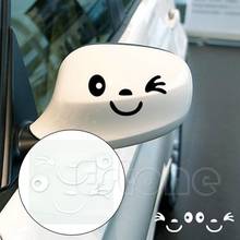 2Pcs Smile Face Design 3D Decoration Decal Sticker For Car Side Mirror Rearview 2024 - buy cheap