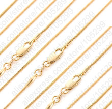Cadena de serpiente con cierre de langosta para mujer, collar de cadena de oro amarillo de 16-30 ", 10 Uds. 2024 - compra barato