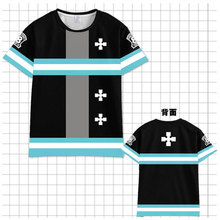 Shinra Kusakabe T shirt Enn Enn no Shouboutai Fire Force Cosplay T-shirts summer tshirt Short Sleeve Tops Men Tees 2024 - buy cheap