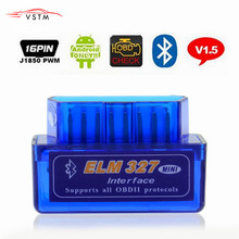 Super Mini diagnostics auto Elm327 Bluetooth OBD2 V1.5 Elm 327 V 1.5 OBD 2 Scanner Elm-327 OBDII Adapter Scanner 2024 - buy cheap