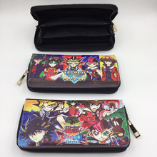 Cartera de cuero sintético largo con cremallera colorida Anime Monsters Duel con bolsillo interno para monedas 2024 - compra barato