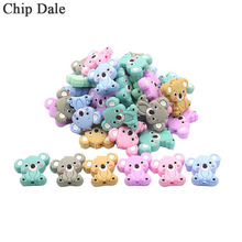 20Pcs Cute Silicone Mini Koala Silicone Beads Baby Kids Infant Toddler DIY Teethers Beads Animal Silicone Chew Charms Toys 2024 - buy cheap