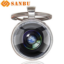 New Fashion Glass Cabochon Camera Lens  Pendant Charm Key Chain 2024 - buy cheap