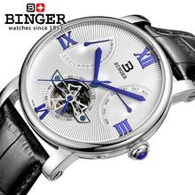 Binger esqueleto relógio automático masculino 100m à prova dwaterproof água masculino tourbillon relógios mecânicos marca superior relógios de luxo 2024 - compre barato