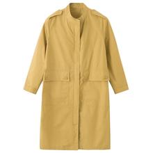 Casaco longo com bolso, jaqueta feminina folgada, sensual, para outono, manga comprida, gola v, fina 2024 - compre barato