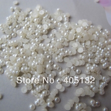 OD-23W Free Shipping 10000pcs/bag 3mm White Resin Half-Ball Pearl Nail Art Decoration 2024 - buy cheap