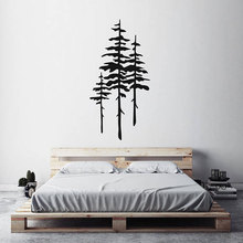 Pegatina de pared de árbol de pino de gran tamaño, decoración del hogar para sala de estar, vinilos decorativos de pared de árbol, murales autoadhesivos extraíbles, LR07 2024 - compra barato