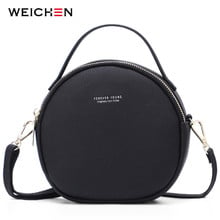 WEICHEN NEW Circular Design Women Shoulder Bag Leather Crossbody Messenger Bags Female Round Bolsa Fashion Ladies Handbag 2024 - buy cheap