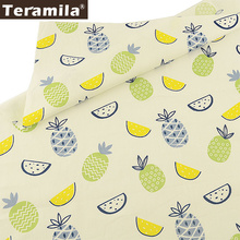 Teramila White Tecido Material Quilting Twill DIY Sewing Dolls Cloths Fruits Patterns 100% Cotton Fabric Tela Scrapbooking 2024 - buy cheap