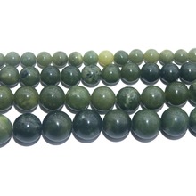 Wholesale Natural Stone Canada Jadee Green Round Loose Beads 6 8 10 12 MM Pick Size For Jewelry Making DIY Bracelet Necklace 2024 - buy cheap