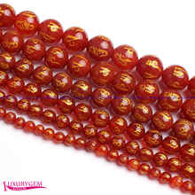 Natural Red Agates Stone Round Shape 6/8/10/12/14/16mm Necklace Bracelet Jewelry Loose Beads 15 Inch wj371 2024 - buy cheap