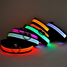 Pet Dog Collar LED Luminous Cat Collars Dog Flashing Light collar Glow Necklace Nylon Safety Dog accessories for small puppy dog 2024 - buy cheap