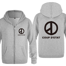 Coup detetat bigbang hoodies masculino 2018 lã zíper cardigans moletom com capuz 2024 - compre barato