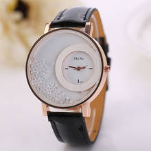 2019 New Fashion Woman Leather Quicksand Rhinestone Quartz Bracelet Casual Clock Wristwatch Watch reloj mujer montre femme *Y 2024 - buy cheap