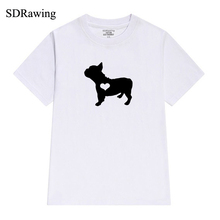 Camisetas de algodón con estampado de Boston Terrier para mujer, Camisetas estampadas para amantes de los perros, tops Hipster Tumblr acogedores de verano, envío directo 2024 - compra barato