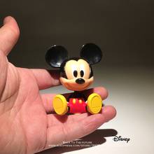 Disney boneco do mickey mouse 8cm, mini boneco de ação, decoração de anime de postura, coleção de estatueta de brinquedo para presente de crianças 2024 - compre barato