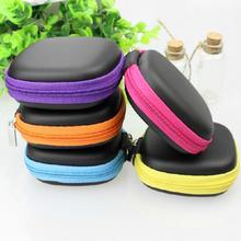 1Pc Headphones Earphone Cable Earbuds Storage Hard Case Bag Card Hold box Carrying Coin Purse Random color 2024 - buy cheap