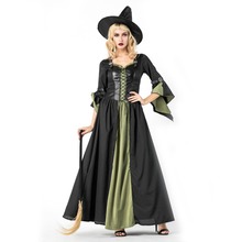 Роскошный костюм ведьмы для взрослых, Женский костюм волшебного момента, нарядное длинное платье для костюмированной вечеринки на Хэллоуин, королевы вампира 2024 - купить недорого