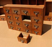Старинный ящик для хранения, деревянный Органайзер с 16 ящиками 49,5*10*35 см 2024 - купить недорого