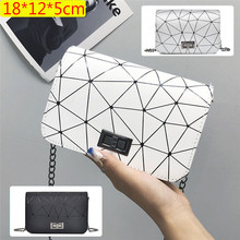 Женская сумка через плечо, сумка-мессенджер в клетку с геометрическим узором, сумка на цепочке, 2019 2024 - купить недорого