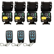 AC 220 V 1CH 1 channel RF mini Wireless Remote Control 4 * Receiver & 3 * transmitter home intelligent power system 315/433 MHZ