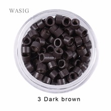 1000Pcs 4.0*2.7*2.7mm Hair Extension Tools Micro Rings Beads Links With Screws 7 Colors Optional 2024 - buy cheap