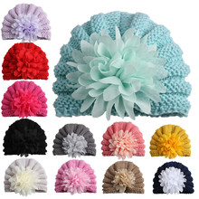 Gorro de punto de invierno para bebé, gorro con flores de Color caramelo, gorros para bebé recién nacido, accesorios para niños 2024 - compra barato