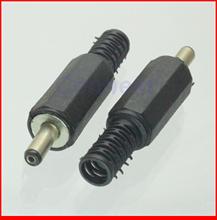 50pcs/lot DC Power Male plug Connector 3.5mmx1.0mm Adapter Plastic Handle Black Head 2024 - buy cheap