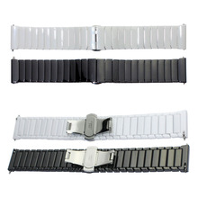 22mm 20mm Width Ceramic Band For Samsung Galaxy Watch 42mm 46mm Strap Butterfly Metal Buckle Watchband Wrist Band with Pins 2024 - buy cheap