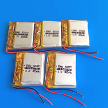 Lot 5pcs 3.7V 300mAh Polymer lithium Lipo ion battery rechargeable 502823 customized wholesale for MP3 SMART WATCH bluetooth gps 2024 - buy cheap