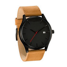 2019 Fashion Casual Mens Watches Top Brand Luxury Leather Business Quartz-Watch Men Wristwatch Relogio Masculino 2024 - buy cheap